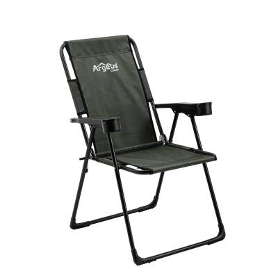 2 Adet Katlanır Kamp Sandalyesi ve Masa Seti - Rest - Haki - 130 KG Taşıma Kapasiteli - 3