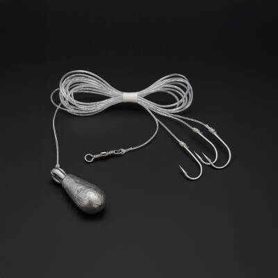 3 İğneli Kurşunlu Beden Takımı - Dip Beden Oltası - Fırdöndülü - 40 gr - 5 Adet - 4