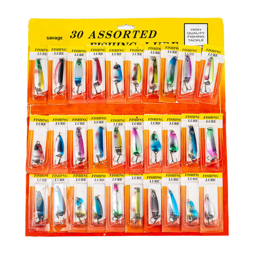 SAVAGE Balık Avı Kaşık Seti 30 Parça - Alabalık, Turna ve Levrek Avları İçin - 2