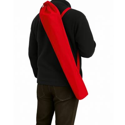 4 Adet Katlanır Kamp Sandalyesi - Piknik Plaj Sandalyesi - Kırmızı - Taşıma Çantalı - 4