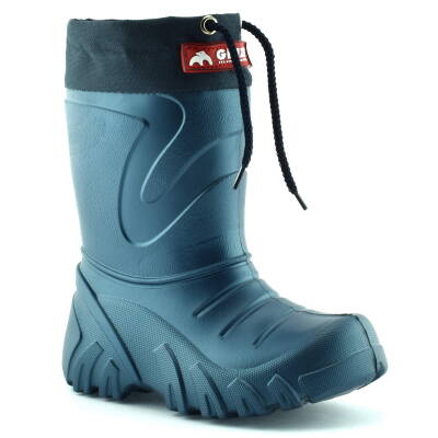 Lemigo Grizzly Eva Çocuk Kürklü Lacivert Yağmur Çizmesi Detay