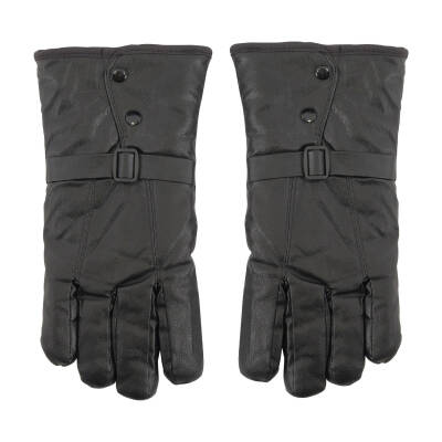 Erkek Deri Eldiven - İçi Peluşlu - Savex - Siyah - 137-E Resmi