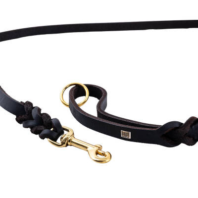 Savex Pet Doggie Kahve Rengi El Yapımı Yağlı Deri Köpek Eğitim ve Gezdirme Tasması Detay 3