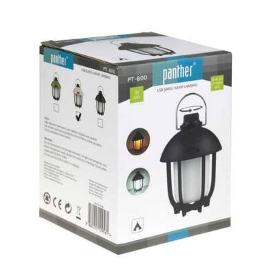 Panther USB Şarjlı Kamp Lambası Siyah Detay