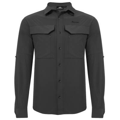 Alpinist Natriks Uzun Kollu Erkek Gömlek Antrasit Ön Görünüm