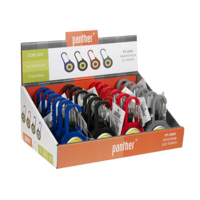 Panther Karabinalı Anahtarlık El Feneri Siyah Paket İçeriği