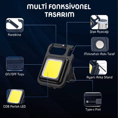 Panther Şarjlı Mıknatıslı COB LED Fener PT-909 Detay