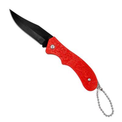 Savex Ejderha Desenli Cep Çakısı Kırmızı (3837) Resmi