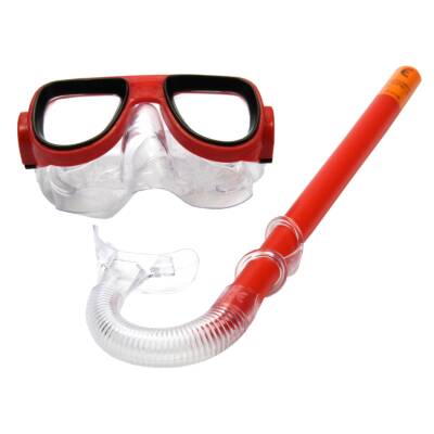 Vardem Oval Dalış Maskesi ve Şnorkel Seti Kırmızı Detay