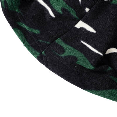 Savex Yeşil Kamuflaj Polar Bere Kombin