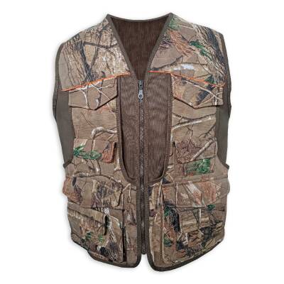 Savex Kahve Meşe Desen Avcı Yeleği Detay