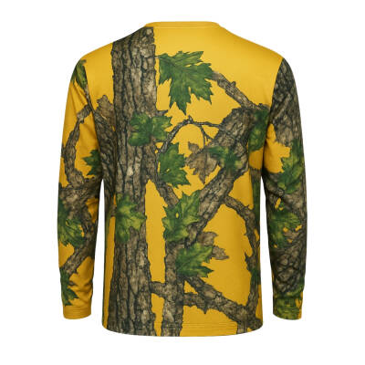 Sarı Orman Desenli Mikrofiber Sweatshirt Detay