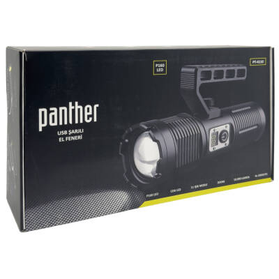 Panther PT-4110 USB Şarjlı El Feneri Paket