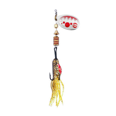 Alabalık Turna Döner Olta Kaşık - Ilba Bubble Yem 390112 - Gümüş/Kırmızı - No:2 - 2