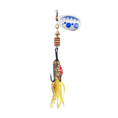 Alabalık Turna Döner Olta Kaşık - Ilba Bubble Yem 390123 - Gümüş/Mavi - No:3 - 2