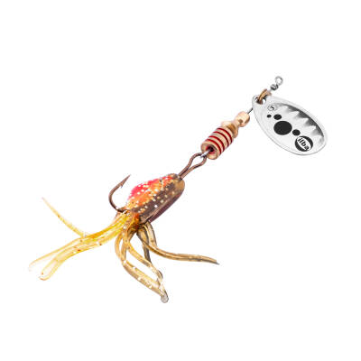 Alabalık Turna Döner Olta Kaşık - Ilba Bubble Yem 390133 - Gümüş/Siyah - No:3 - 1