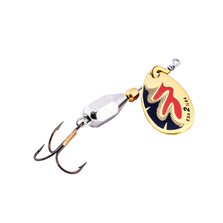 Alabalık Turna Döner Olta Kaşık - Ilba Esa 42242 - Altın/Kır/Siyah - No:2 - 1