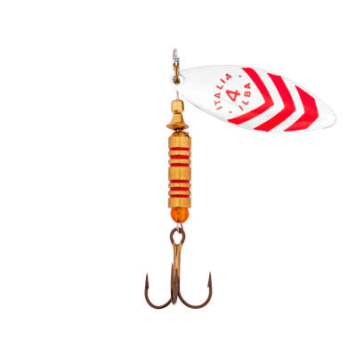 Alabalık Turna Döner Olta Kaşık - Ilba Sergente 60114 - Gümüş/Kırmızı - No:4 - 2