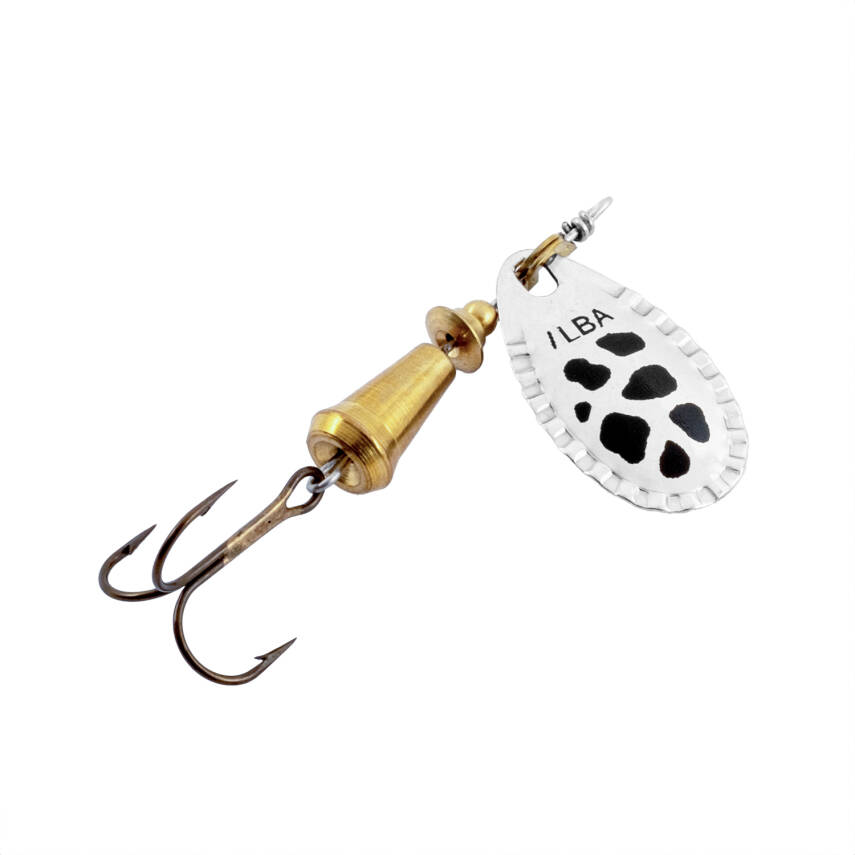 Alabalık Turna Döner Olta Kaşık - Ilba Spark Eco 95AN2 - Gümüş/Siyah - No:2 - 1