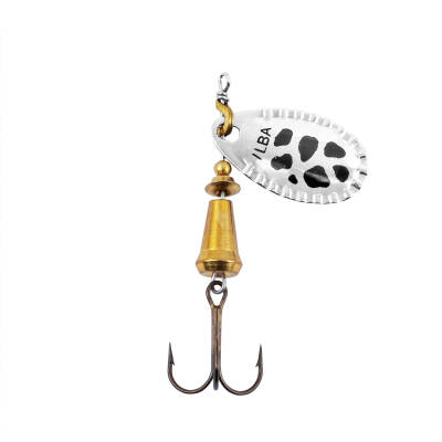 Alabalık Turna Döner Olta Kaşık - Ilba Spark Eco 95AN2 - Gümüş/Siyah - No:2 - 2