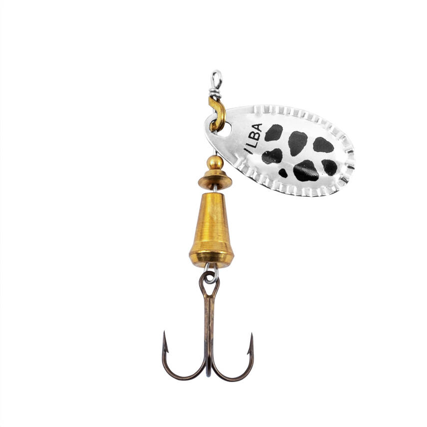 Alabalık Turna Döner Olta Kaşık - Ilba Spark Eco 95AN2 - Gümüş/Siyah - No:2 - 2