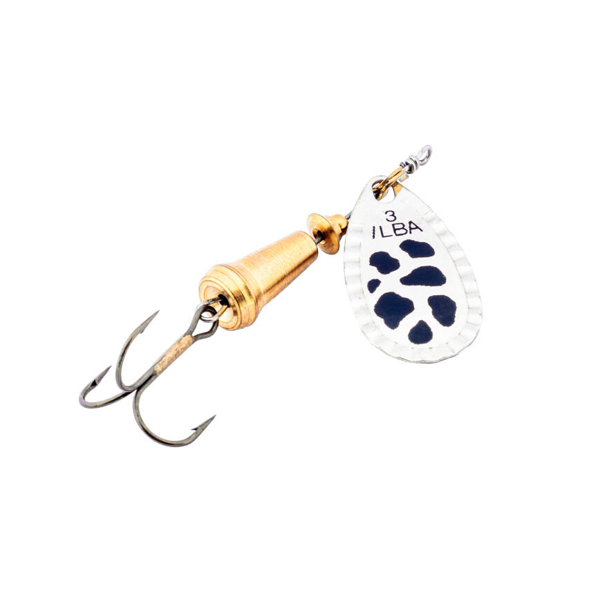 Alabalık Turna Döner Olta Kaşık - Ilba Spark Eco 95AN3 - Gümüş/Siyah - No:3 - 1