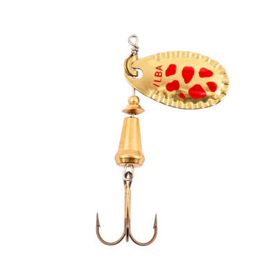 Alabalık Turna Döner Olta Kaşık - Ilba Spark Eco 95OR2 - Altın/Kırmızı - No:2 - 2