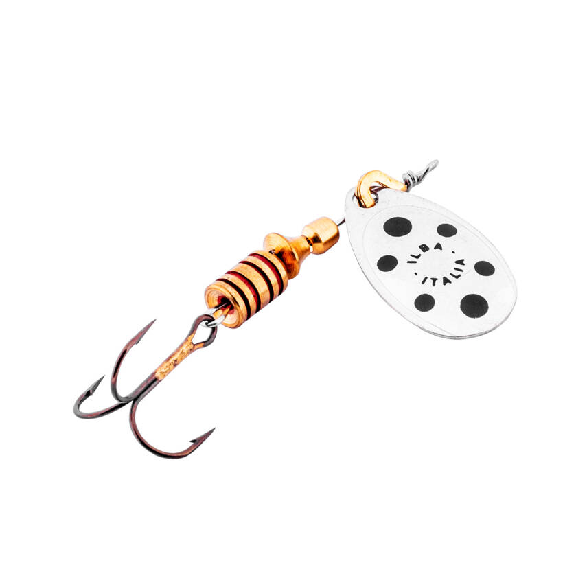 Alabalık Turna Döner Olta Kaşık - Ilba Tondo 20133 - Gümüş/Siyah - No:3 - 1