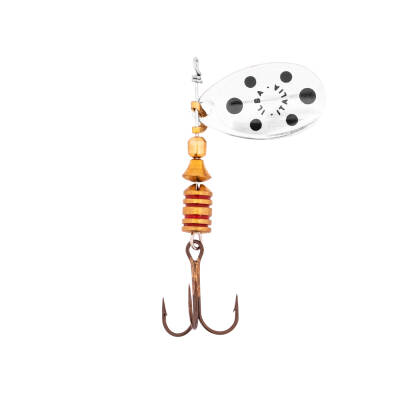 Alabalık Turna Döner Olta Kaşık - Ilba Tondo 20133 - Gümüş/Siyah - No:3 - 2