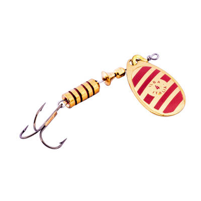 Alabalık Turna Döner Olta Kaşık - Ilba Zebra 21214 - Altın/Kırmızı - No:4 - 1