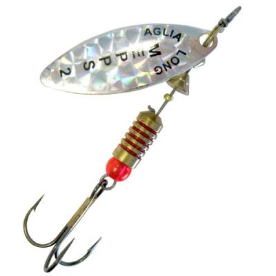 Alabalık Turna Döner Olta Kaşık - Mepps Aglia Long Rainbo Söğüt Gri No:1