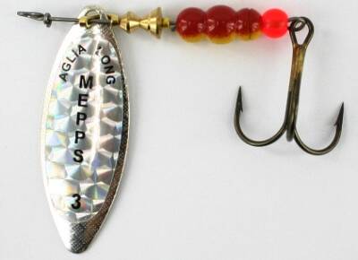 Alabalık Turna Döner Olta Kaşık - Mepps - Aglia Long Rainbo Söğüt Gri No:3