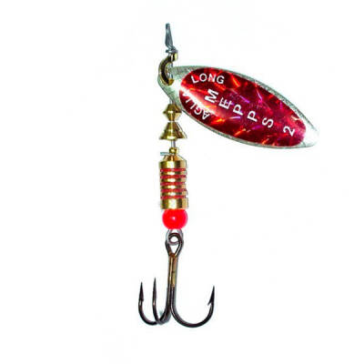 Alabalık Turna Döner Olta Kaşık - Mepps Aglia Long Redbo Gümüş-Kırmızı No:3