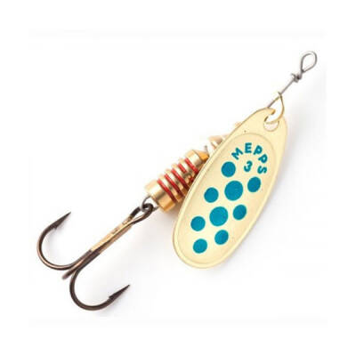 Alabalık Turna Döner Olta Kaşık - Mepps Comet - Altın/Mavi Noktalı No:0