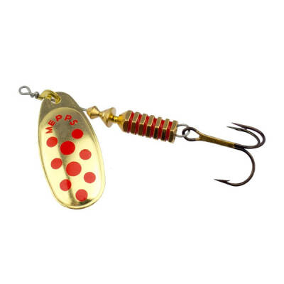 Alabalık Turna Döner Olta Kaşık - Mepps - Comet - Altın/Kırmızı Noktalı No:5
