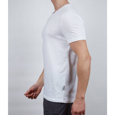 Alpinist Albino Düz Beyaz Erkek T-shirt - %100 Pamuklu Günlük Spor - 2