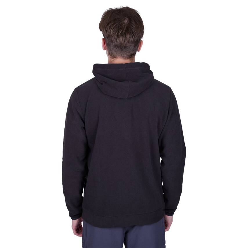 Alpinist Cliff Erkek Kapşonlu Polar Siyah - 3