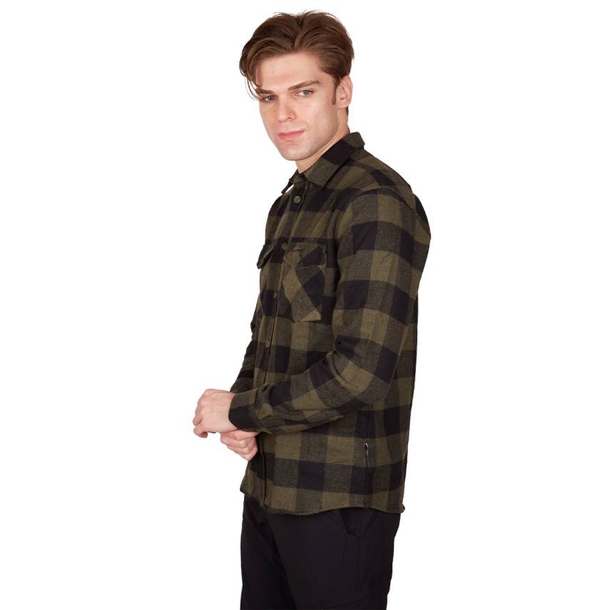 Alpinist Felder Erkek Ekose Outdoor Gömlek Haki - 2