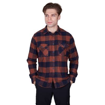 Alpinist Felder Erkek Ekose Outdoor Gömlek - Tarçın Rengi Şıklığı