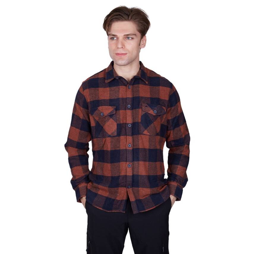 Alpinist Felder Erkek Ekose Outdoor Gömlek - Tarçın Rengi Şıklığı - 1