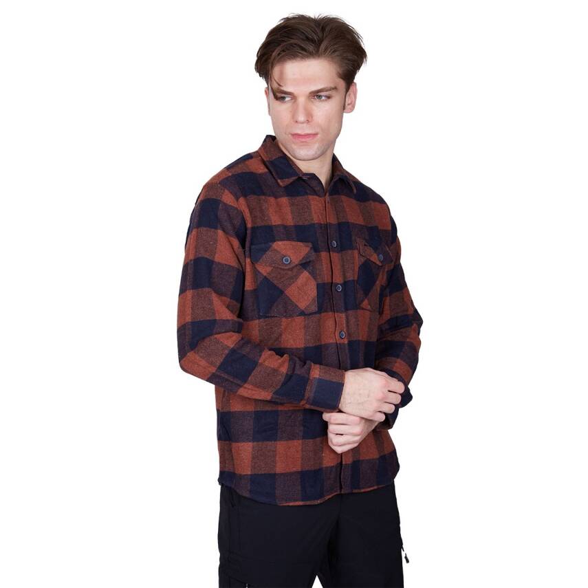 Alpinist Felder Erkek Ekose Outdoor Gömlek - Tarçın Rengi Şıklığı - 3