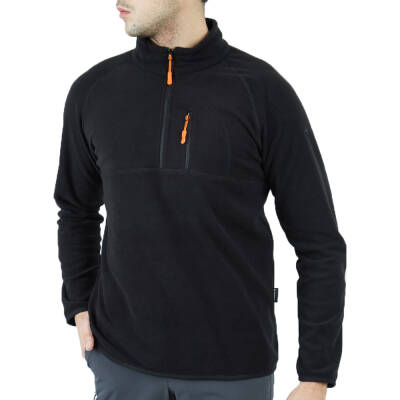 Alpinist Gamma Fermuarlı Erkek Polar Sweet Siyah