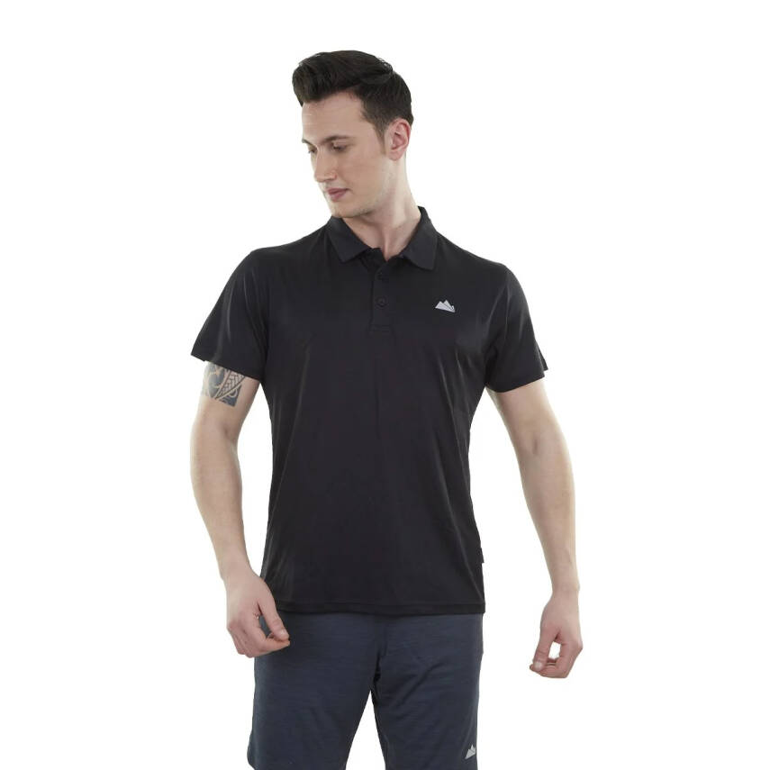 Alpinist Horizons Hızlı Kuruyan Siyah Erkek Polo Yaka T-shirt - Ultra Dry Model - 1