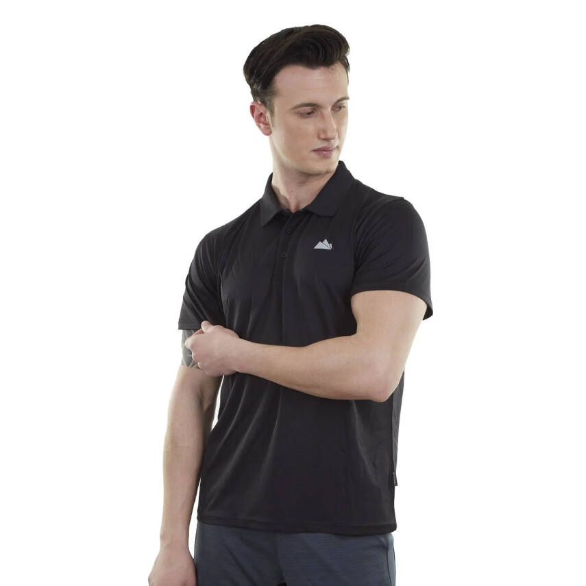 Alpinist Horizons Hızlı Kuruyan Siyah Erkek Polo Yaka T-shirt - Ultra Dry Model - 2
