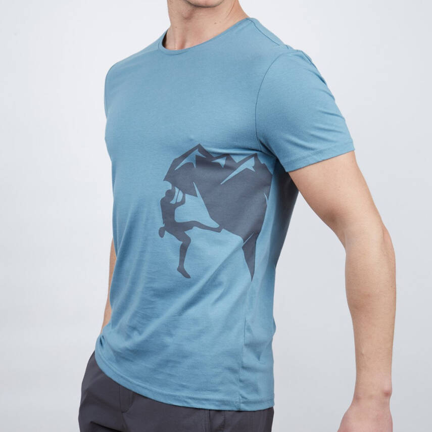 Alpinist Mavi Pamuklu Erkek Spor Tişört - Camp - 2