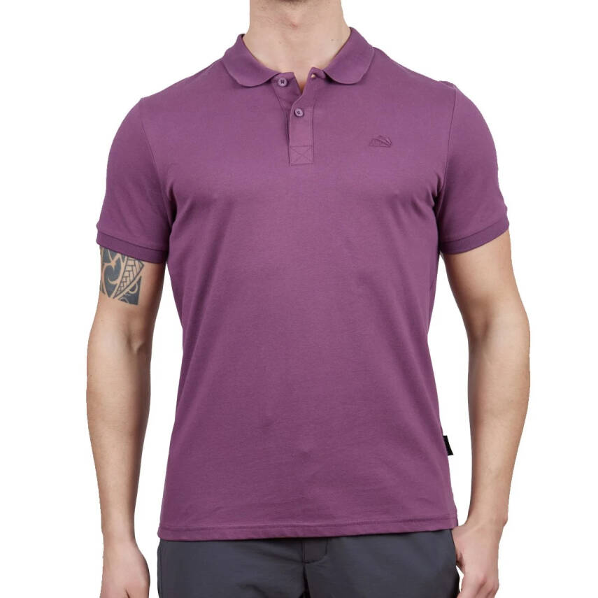Alpinist Stratus Erkek Polo Yaka Tişört - Mürdüm - 1