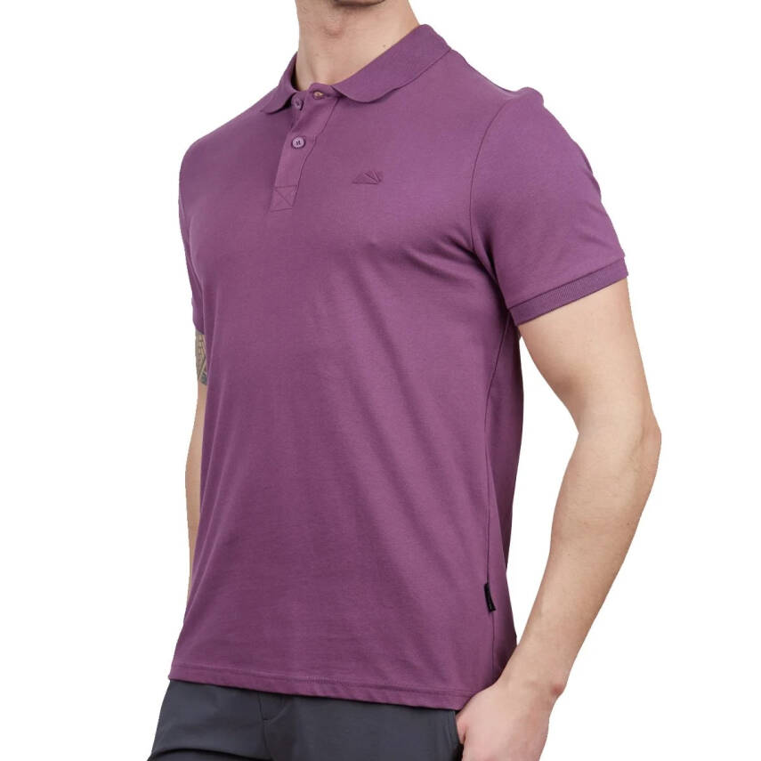 Alpinist Stratus Erkek Polo Yaka Tişört - Mürdüm - 2