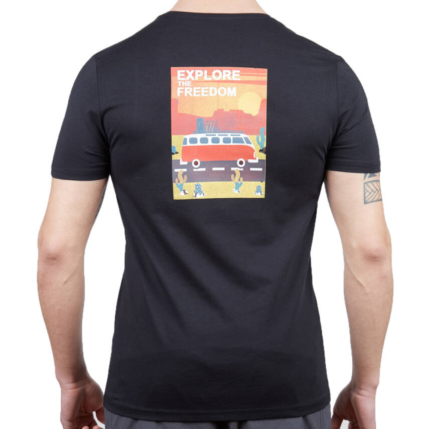 Erkek Tişört - Pamuklu Spor Tişört - Vassi - Siyah - 3