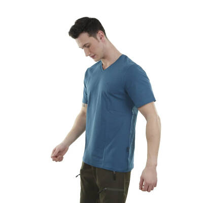 Alpinist Vortex İndigo Erkek Tişört - Organik Pamuklu Konfor - 2