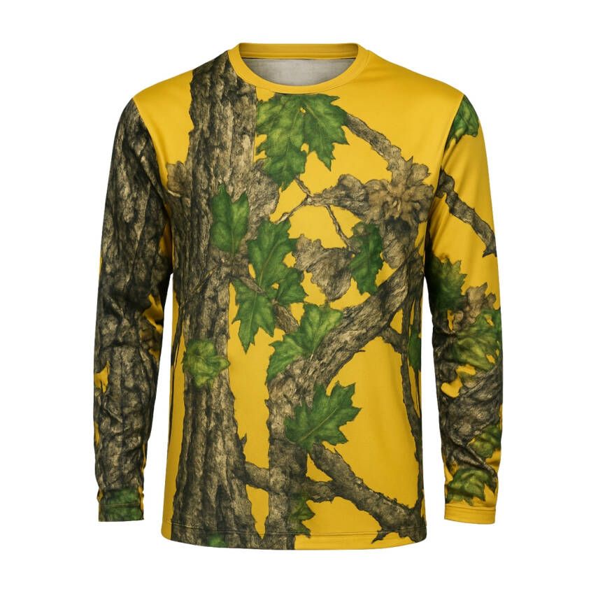 Sarı Orman Desenli Mikrofiber Sweatshirt - Avcı Sweatshirt - Hızlı Kurur - 3